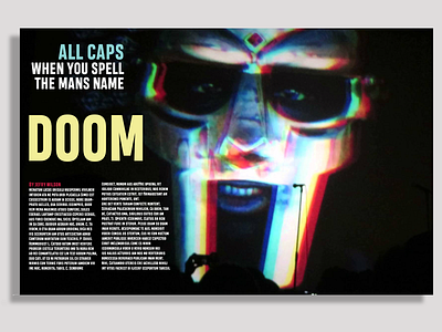 MF Doom Layout layout magazine photoshop spread