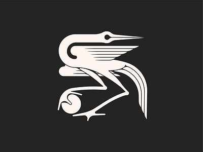 Stork design graphic design illustration logo vector