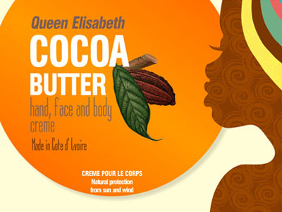 Cocoa Butter body cream branding logo