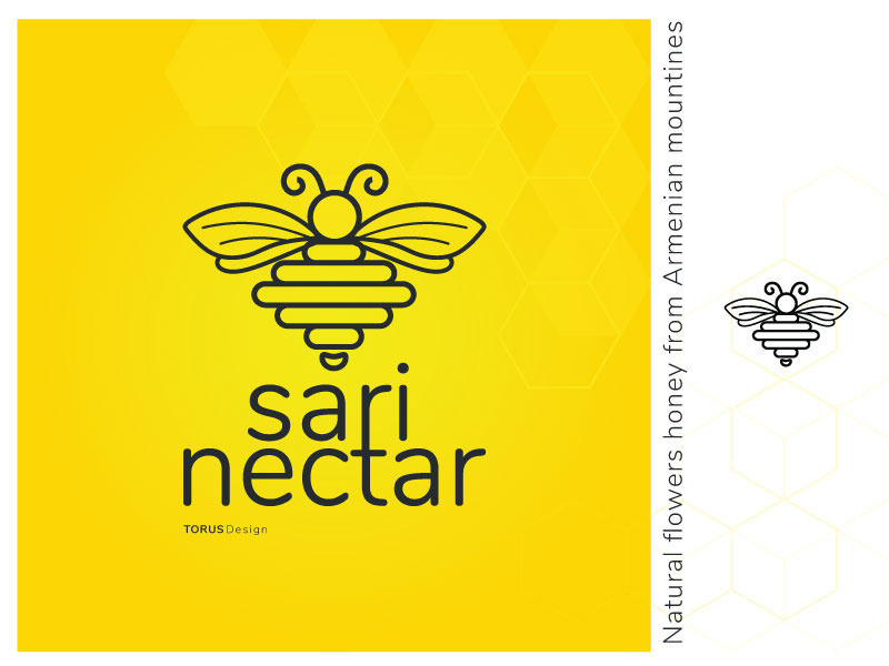 Honey Logo vector branding typography logo design illustration