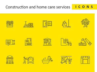 Icons Present construction icons illustrator logo vector