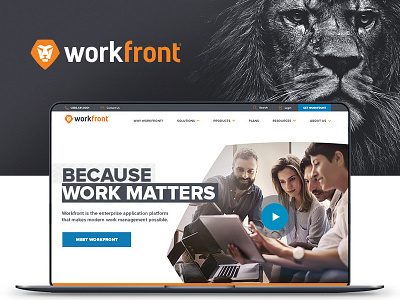 Workfront website redesign animation design illustration typography ux vector web website