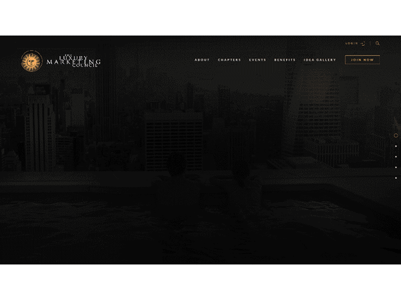 Luxury Marketing Council homepage concept animation design illustration typography ux web website