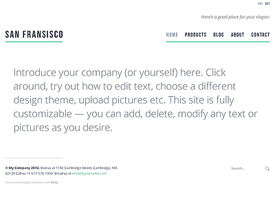 San Francisco theme cms template theme website