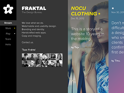 Fraktal horizontal studio website