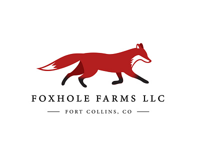 Foxhole Farms LLC Logo branding farm fox logo