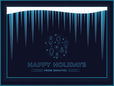 Holiday Card Concept card christmas cold frost happy holidays holiday holiday card illustrator cc snow