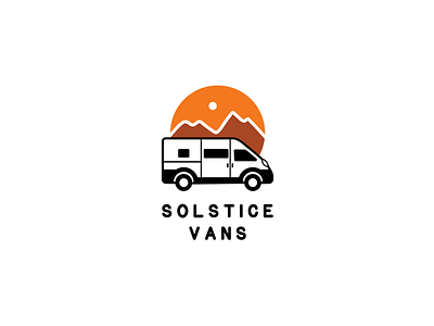 Solstice Vans Logo branding design identity illustrator cc logo mountain van van life vector