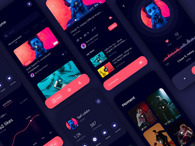 Music App Design albam app artist page artist statics audio player design flat music music albam music app music app concept music app design music app ui concept player ui ux