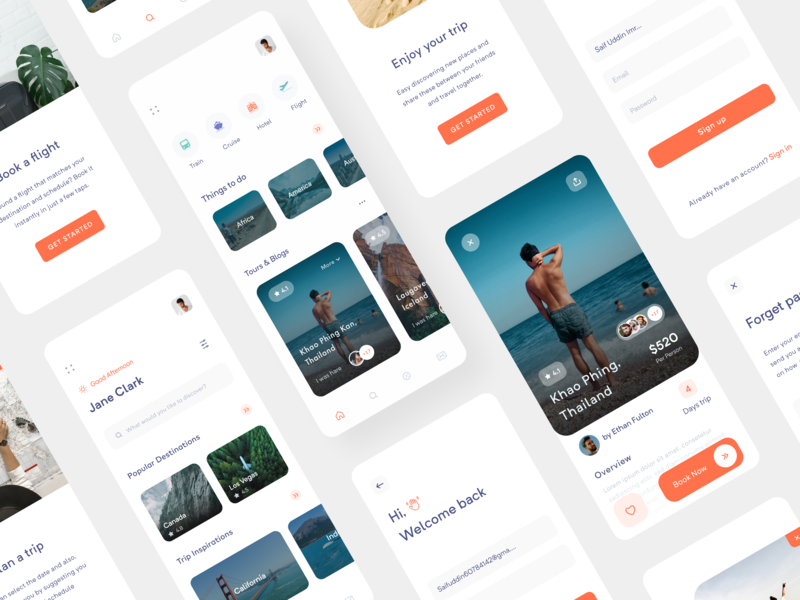 Travel App Concept app app design app concept app ui app ui design app ui kit design ios app minimal app minimal app design ui ux