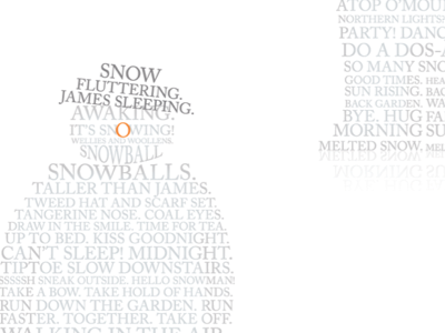 Snowman Film personal project movie theme typography