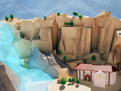 Rio Lobos 3d animation c4d cinema4d environment europe maya mountains paper texture