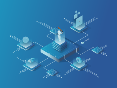 TrinityVR - Computer Chip Platform Illustration