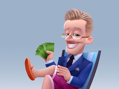 Businessman art cartoon character character design illustration mascot