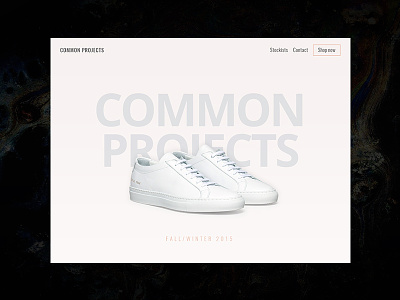 Above the fold daily ui design interface landing page sneakers ui web