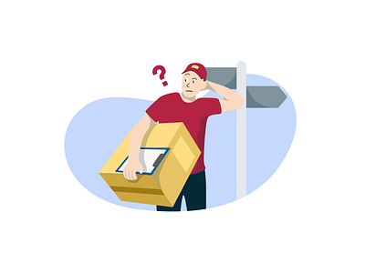 Confused address confused delivery illustration mail poster shipping