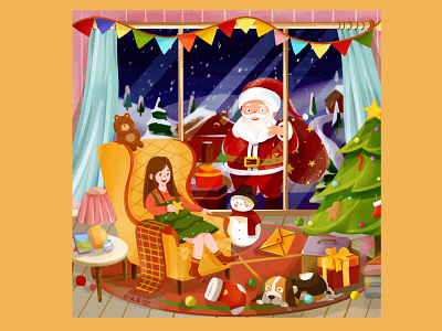 Merry Christmas design illustration illustration art 场景设计