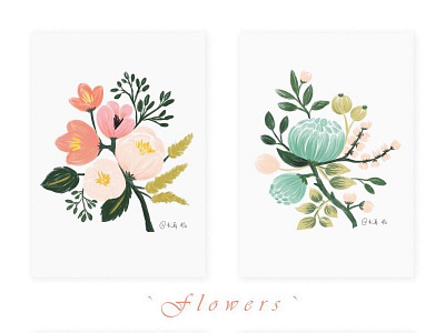 flowers/临 design illustration web