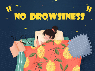 No drowsiness banner design illustration