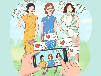 mother's social illustration