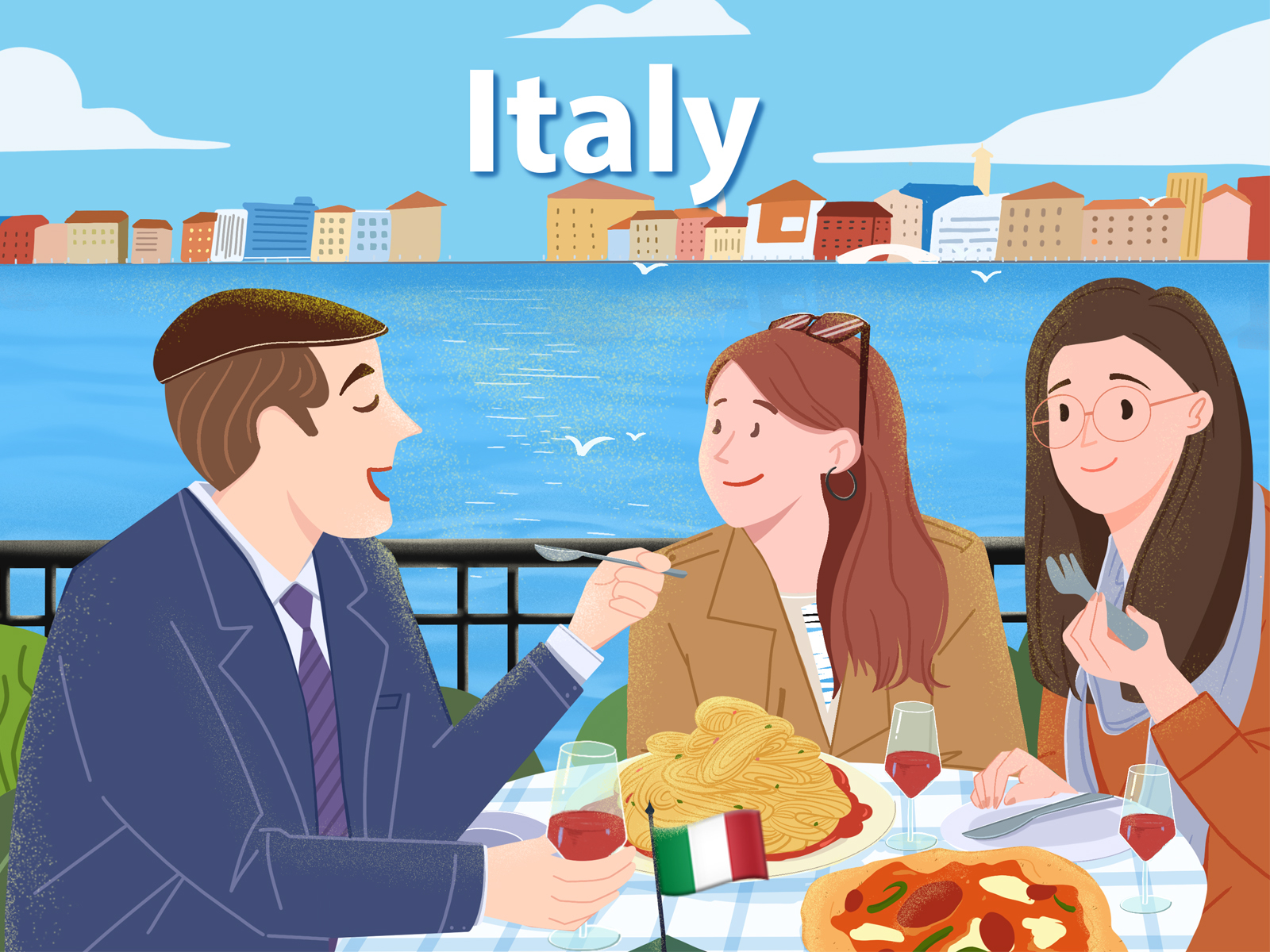 Italy food food illustration illustration travel