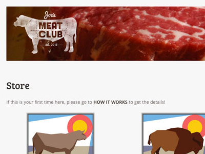 Joe's Meat Club logo website