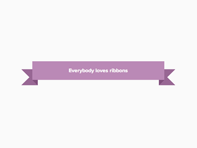 Pure CSS 3D Ribbon css ribbon