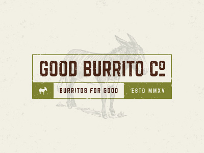 GBCo Concept branding burrito burrito shop donkey logo design texture