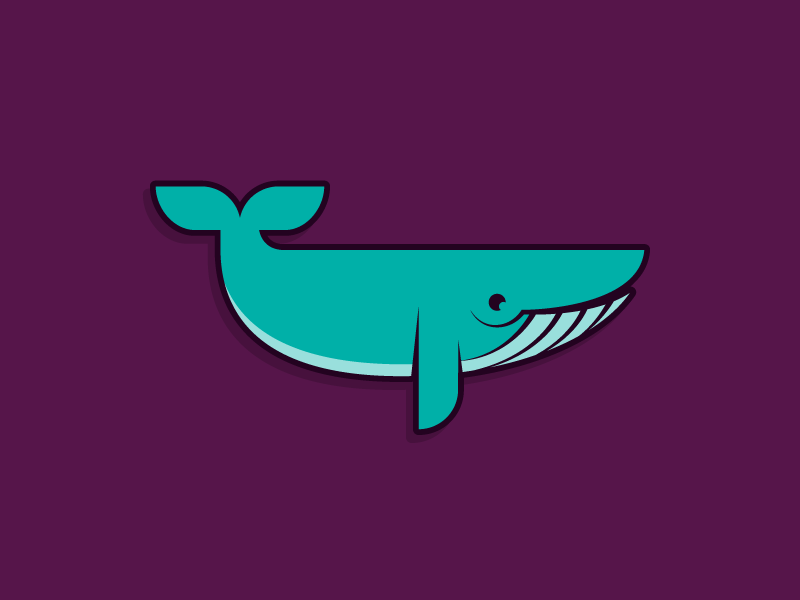Whale, because..whale branding logo design marks purple teal whale