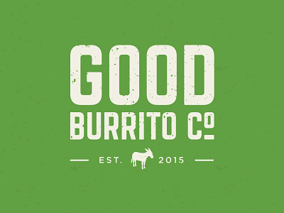 Good Burrito Co branding burritos donkey logo restaurant