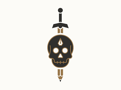 The All Seeing Skull all seeing eye illuminati illustration new brand pen tool pencil pencil sword skull symbols