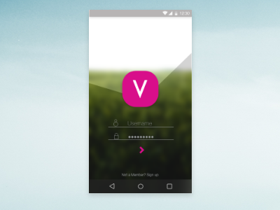 Venture app ux ui app login menu ui user interface ux