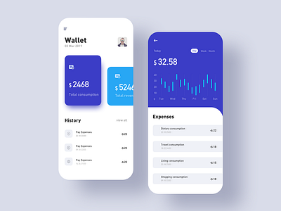 Financial Interface app design icon ui ux