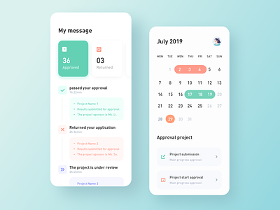 Approval Message app design icon ui ux