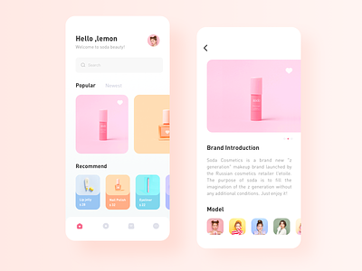 Summer Beauty app design icon ui ux