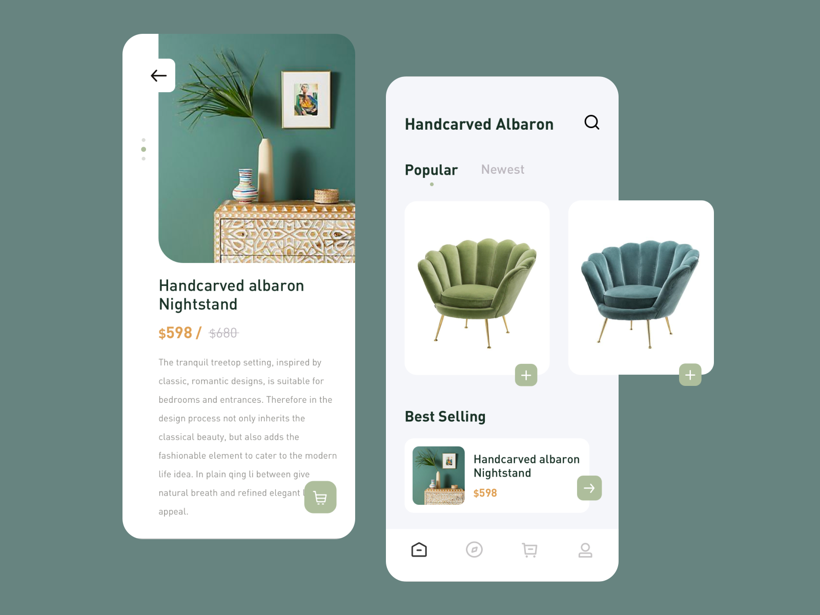 Furniture app by SoLemon on Dribbble