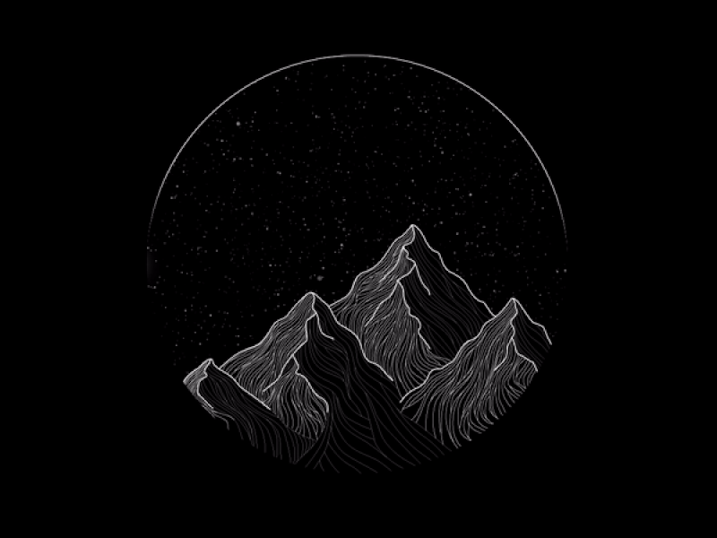 moon lovers adobe aftereffects animation black blackmode design hike illustration kinetic moon moonlight moonway motion motiondesign mountain mountains night stars ui wildstar