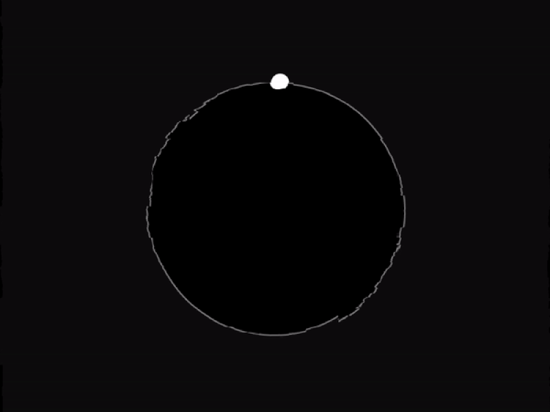 dot going round adobe aftereffects animation black blackmode circle kinetic logo minimalist motion motiondesign vibration