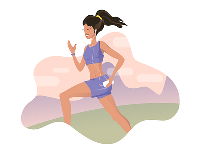 Illustration for fitness app app body design draw body fitness health illustration illustration fitness minimalistic illustration run
