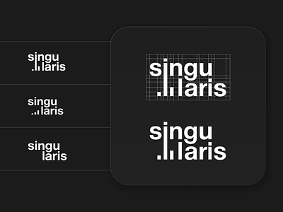Singularis logo design black bnw branding figna graphic design logo logo design logo versions minimal type typographic ui