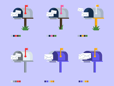 colors of delivery delivery illustration mail ui