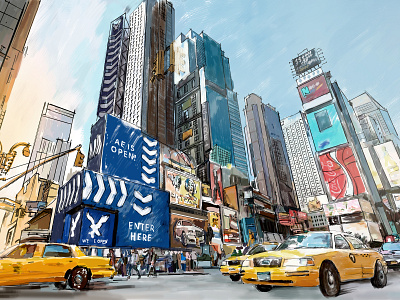 New York art colors illustration new york photoshop printing