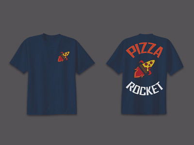 Pizza Rocket T-Shirt design and mock-up