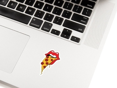 Hungry for pizza sticker