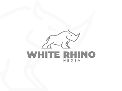 White Rhino Media Logo ai branding design graphicdesign illustration illustrator logotype vector vectors