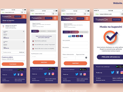 TicketON ● Website ● User customer journey design information architecture orange purple ui ui ux uidesign userflow ux uxdesign web
