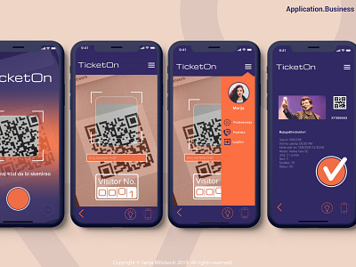 TicketON ● App ● Business app offline orange purple tickets ui ui ux userexperiance userinterface ux ux design
