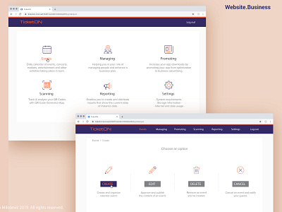 TicketON ● Website ● Business design orange purple ui uiux userexperience userinterface ux web website