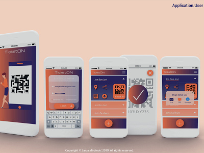 TicketON ● App ● User app mobile offline orange purple ticket ui uiux userexperiance userinterface ux