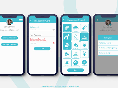 AsthmaPal●App●User asthma blue clean clean app prediction simple ui uidesign user experience user interface ux ux ui ux design uxdesign white